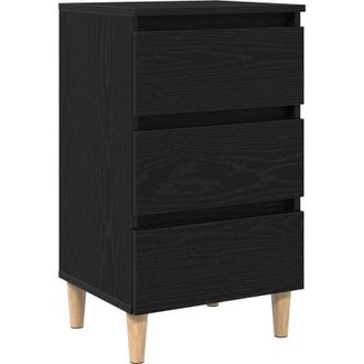 vidaXL Armario de Noche con cajón Roble negro 40 x 35 x 69 cm vidaXL