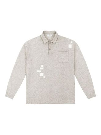 Saintwoods logo-embroidered polo shirt - men - Wool/Polyester/Viscose - M - Grey