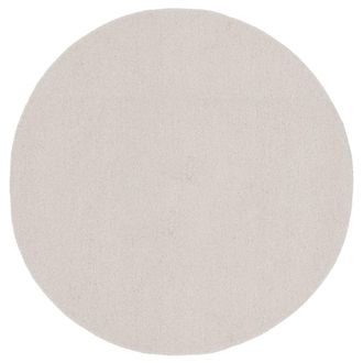 THEKO Alfombra de lana tejida a mano estilo bereber blanco diam 240 cm