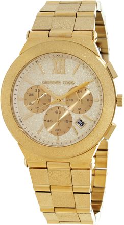 Michael Kors Oversized Billie Frosted Chronograph Quartz Gold Dial Watch MK7556