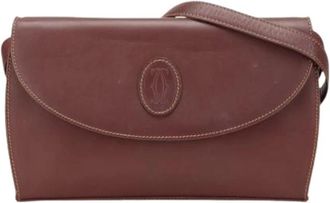Cartier Pre-owned Cross Body Bags, female, Red, Size: ONE SIZE Pre-owned Vintage Leather Crossbody Bag