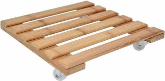 OEM Soporte Con Ruedas Para Plantas - Plataforma Cuadrada 28 X 28 Cm - Carga M&aacute;xima 20 Kg - 4 Ruedas Giratorias 360&deg; - Interior Y Exterior
