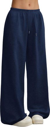 Generic Womens Sweatpants High Waisted Baggy Pants Wide Leg Athletic Joggers Gym Workout Lightweight Pants with Pockets L M S XS XXL 3XL Black Blue Brown Grey