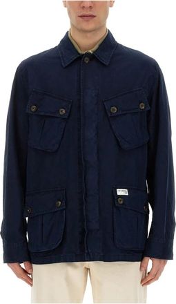 Fay Lichtgewicht Jas - Heren - Zomerjassen - Blauw - M - Katoen - Jassen