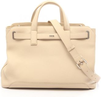Dior Beige Leather Tote Bag (Pre-Owned)