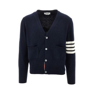 Thom Browne Wool cardigan with horse inlay Man IV
