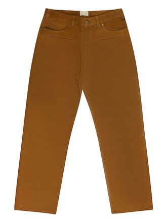 Aim&eacute; Leon Dore Pantaloni Western in pelle scamosciata - Marrone