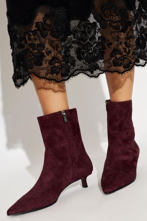 Jimmy Choo London Lory Heeled Ankle Boots, Womens, Burgundy