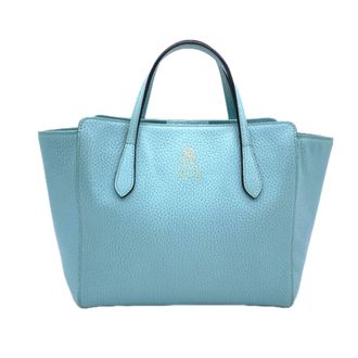 Gucci Green Leather Handbag Tote Bag (Pre-Owned)