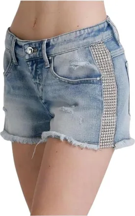 Met Met, Korte Broeken, Dames, Blauw, W29, Denim, Denim Shorts