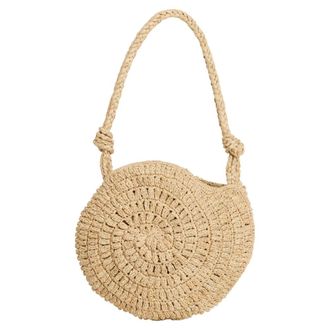 Ibeliv Isula Round Raffia Bag - female - Ibeliv - Shoulder Bags - Beige - ONE SIZE - Bags