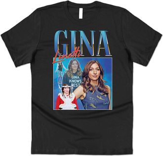 Sanfran Clothing Gina Linetti Homage Top Funny Brooklyn Nine Nine Show Retro 90s Vintage T-Shirt Extra Large/Black