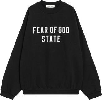 Fear of God Hoodies & sweatvesten, Heren, Zwart, M, Felpa Girocollo