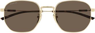 Gucci Sunglasses, unisex, Yellow, Size: 52 MM Pantos Sunglasses