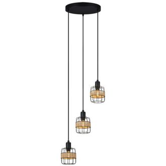 Fabrilamp Plafon Zenda 3xe14 Forja/ratan Regx25x33 Cm - Fabrilamp