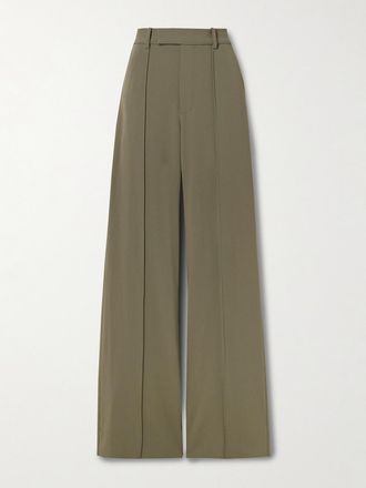 Proenza Schouler Pantaloni A Gamba Dritta In Crêpe Weyes - Verde