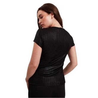 Ted Baker Dames/Dames Metallic Strepen Slim T-shirt (Zwart)