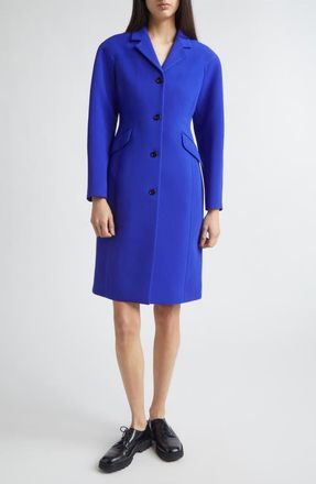 Jil Sander Sculpted Crepe Coat in Bluebell at Nordstrom, Size 10 Us