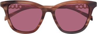 Gucci Gg 2032S Zonnebril - Dames - Zonnebrillen - Bruin - 52 MM - Accessoires