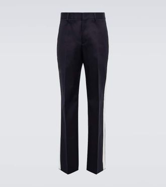 Valentino Side-striped cotton pants