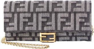 Fendi Fendi Baguette Leather Wallet On Chaim