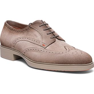 Santoni Easy Wingtip Brogue Derby in Brown at Nordstrom Rack, Size 11