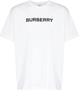 Burberry Katoenen T-shirt - Heren - T-shirts - Wit - L - Katoen - Tops