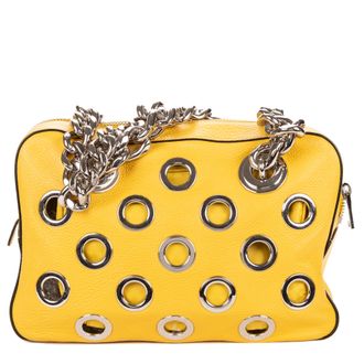 Prada Small Grommet Canapa Tote schoudertas
