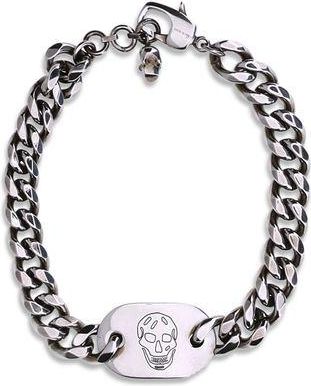 Alexander McQueen Stoere Ketting Skull Tag Armband