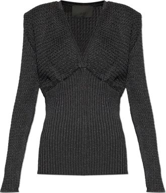 Akep Top con hilo metalizado - Knitwear - Mujer - Gris - XS