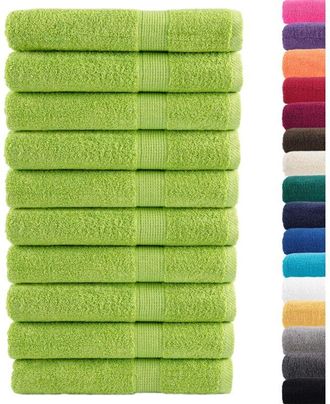 vidaXL Toallas de sauna solund 10 uds verde manzana 80x200 cm 600 gsm Vidaxl