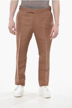Tom Ford Cotton and Silk Trousers with Concealed Button Closure size 56