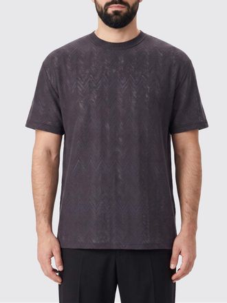 Missoni T-shirt girocollo in cashmere e viscosa con motivo chevron a zig zag