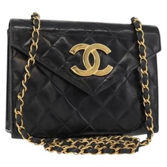 Chanel Pre-owned Vintage Schoudertas - Dames - Pre-owned - Zwart - Maat: ONE Size Leer