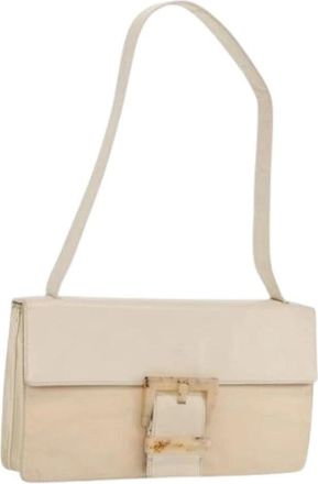 Prada Pre-owned Shoulder Bags, female, Beige, Size: ONE SIZE Pre-owned Nylon Shoulder Bag