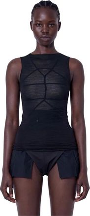 Rick Owens Top de Malla Transparente - Tops - Mujer - Negro - XS
