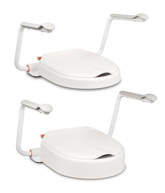 OEM Etac Hiloo Fijo - Elevador De Asiento De Inodoro Con Tapa Y Reposabrazos Hasta 150 Kg Etac Hiloo Fijo - Elevador De Asiento De Inodoro Con Tapa Y Repo