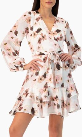 Ivonne Ruffled Skirt Short Floral Print Dress in Multicolor at Nordstrom, Size 12