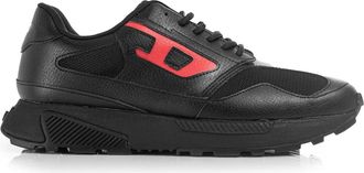 Diesel Zwarte hardloopschoenen S-Tame- D - Heren - Sneakers - Zwart - 45 EU - Leer - Schoenen