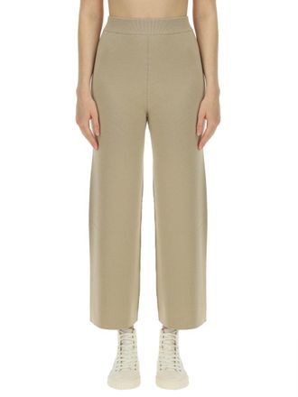Kenzo Cropped Wool with Logo Trousers - Beige
