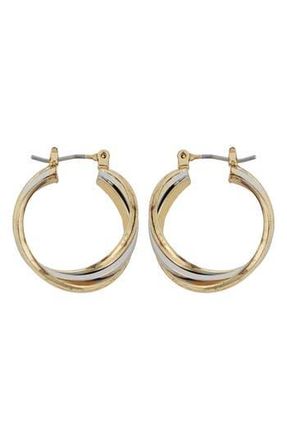 Panacea Twist Hoop Earrings in Two Tone at Nordstrom Rack