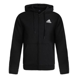 adidas Doubleknit Cut 3-Stripes Full-Zip Hoodie Black GP8603