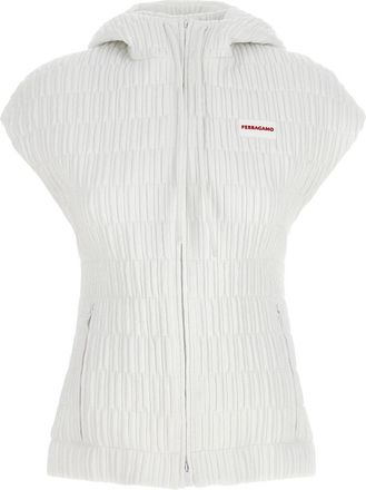 Ferragamo White Hooded vest