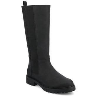 Journee Collection Womens Brandi Knee High Stretch Wide-Calf Casual Boots