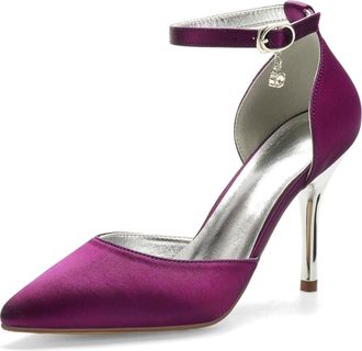 Miyoopark Womens Wedding Dress Shoes Stiletto High Heel Occasions Pumps M522 Purple UK 7.5
