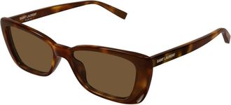 Saint Laurent SL 943 Zonnebril - Dames - Zonnebrillen - Bruin - 54 MM - Nylon - Accessoires
