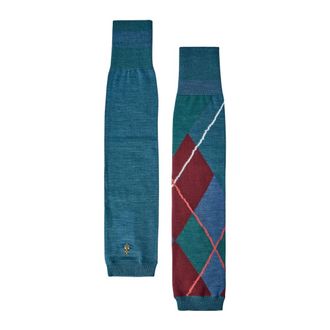 Vivienne Westwood Argyle Arm Warmers - female - Vivienne Westwood - Socks - Green - ONE SIZE - Underwear