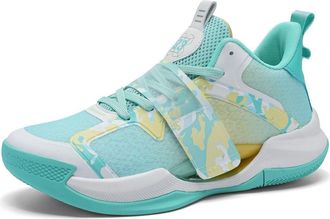 Generic Unisex Basketball Shoes are Breathable Anti Slip Shock-Absorbing Comfortable Fashionable Lace Up Training Boots Walking Shoes(Green,4.5 UK)