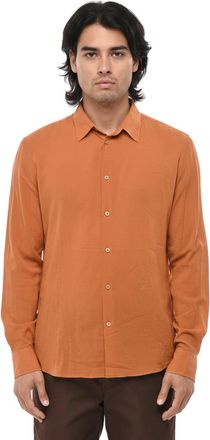 Off-white Orange Regular Solid Shirt
