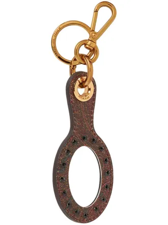 Etro mirror charm keyring - women - Polyurethane/Metal - One Size - Brown